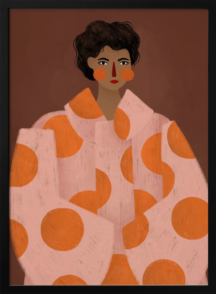 Woman With Orange Dots | Poster