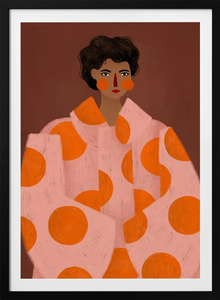 Woman With Orange Dots | Poster