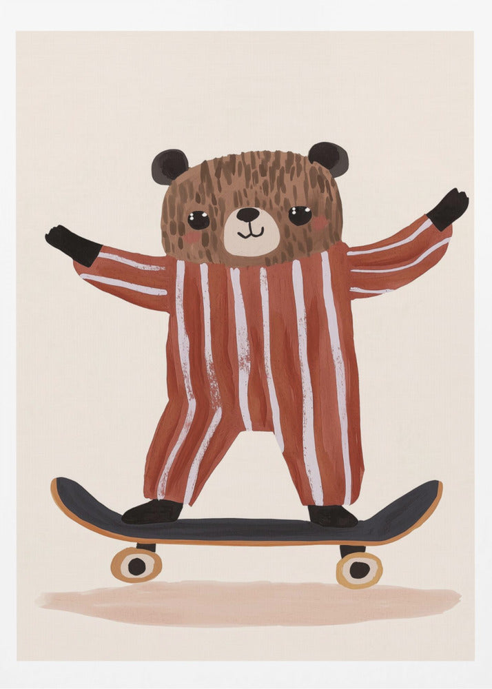 Skater Bear Joy | Poster