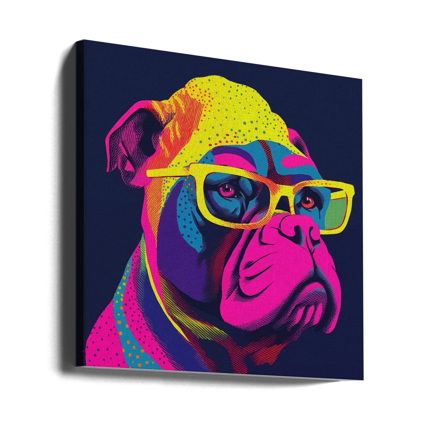 Hunde-Neon-Vibes | Leinwand