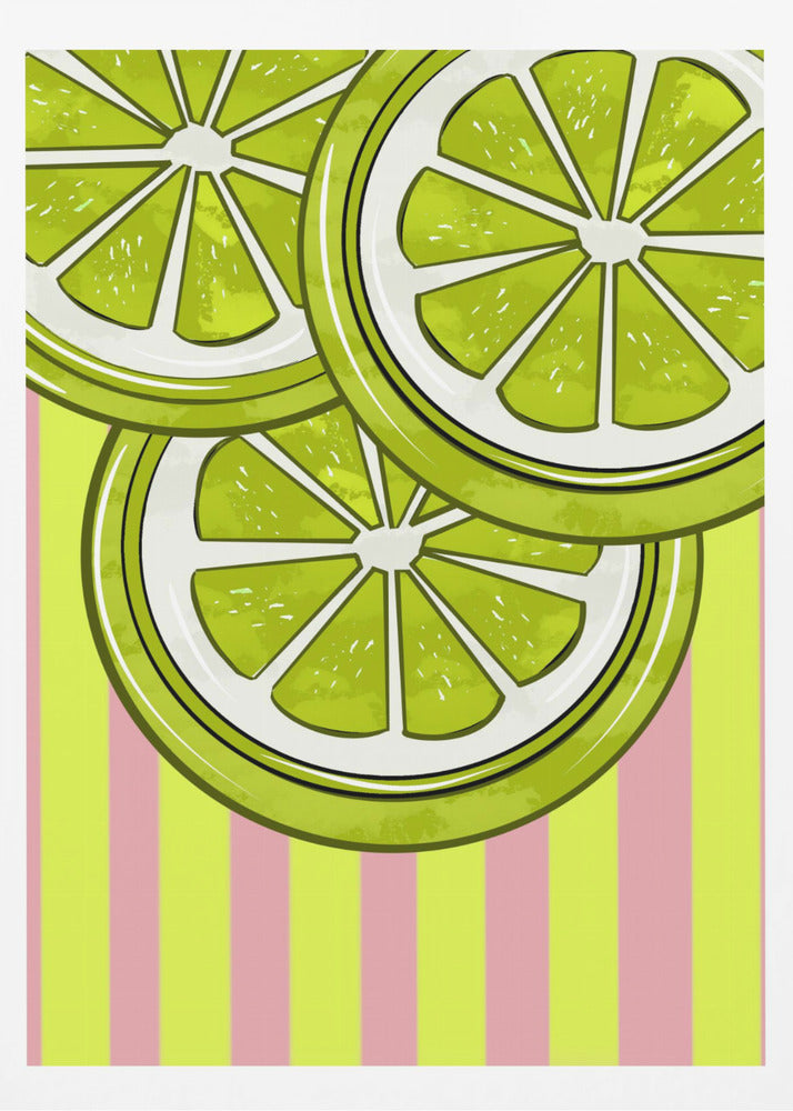 Lime På Pink | Plakater - Kunsttryk