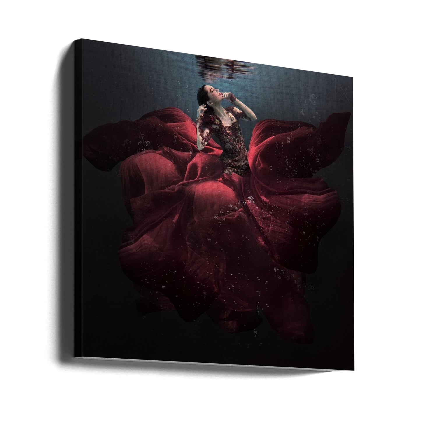 De dame in het rood | Canvasprints