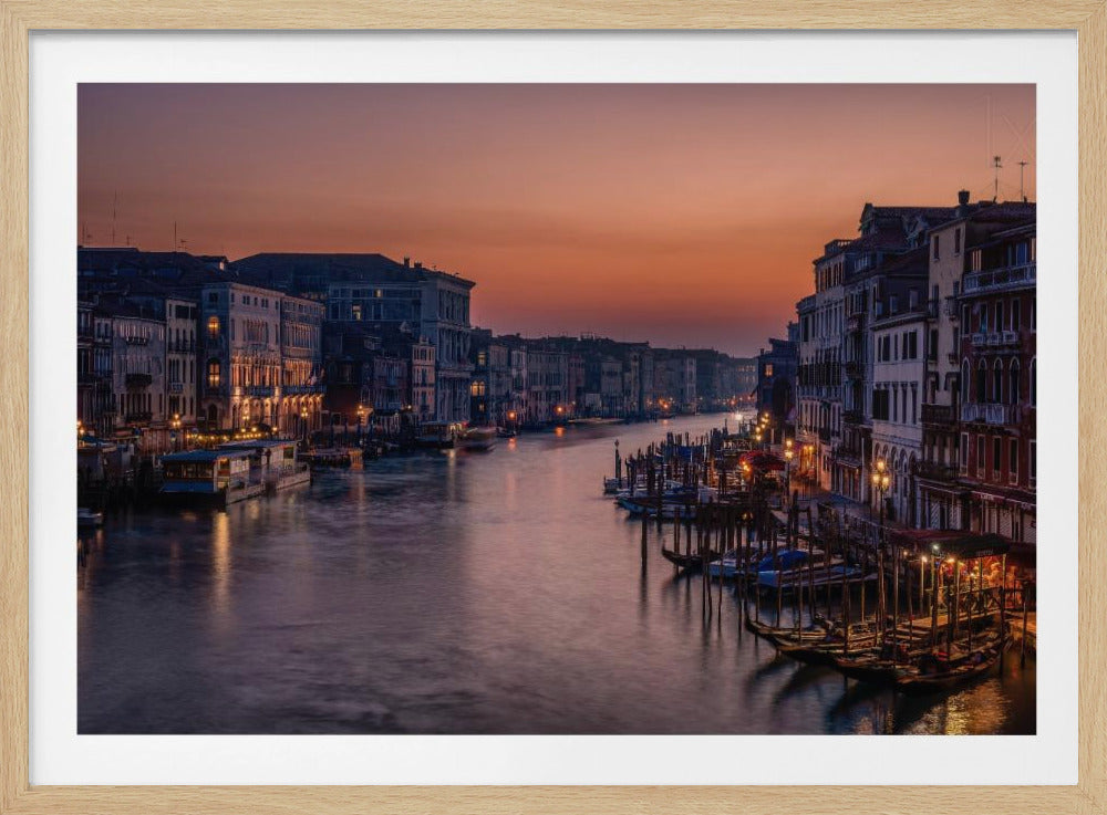 Venetsian Canal Grande auringonlaskussa | Julisteet - Taidevedokset