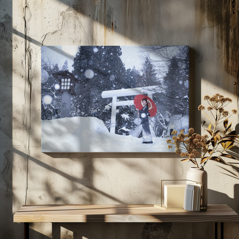 Winterschrein in Japan | Leinwand-Bilder