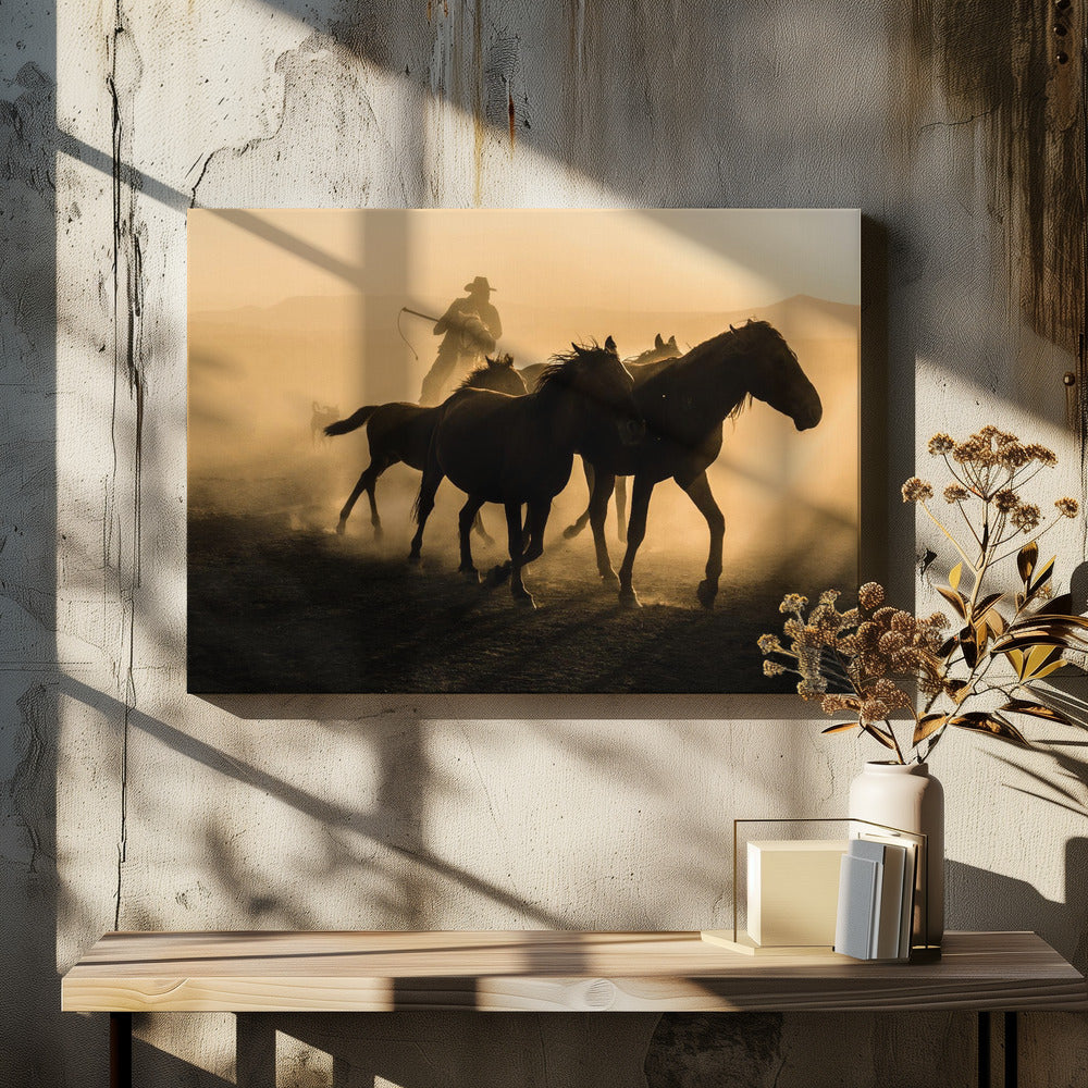 Lauf zwischen Pferden | Leinwand-Bilder