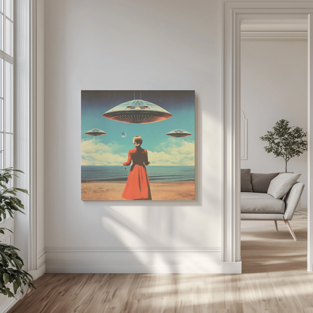 UFO-taivaan kollaasitaide | Canvastaulut
