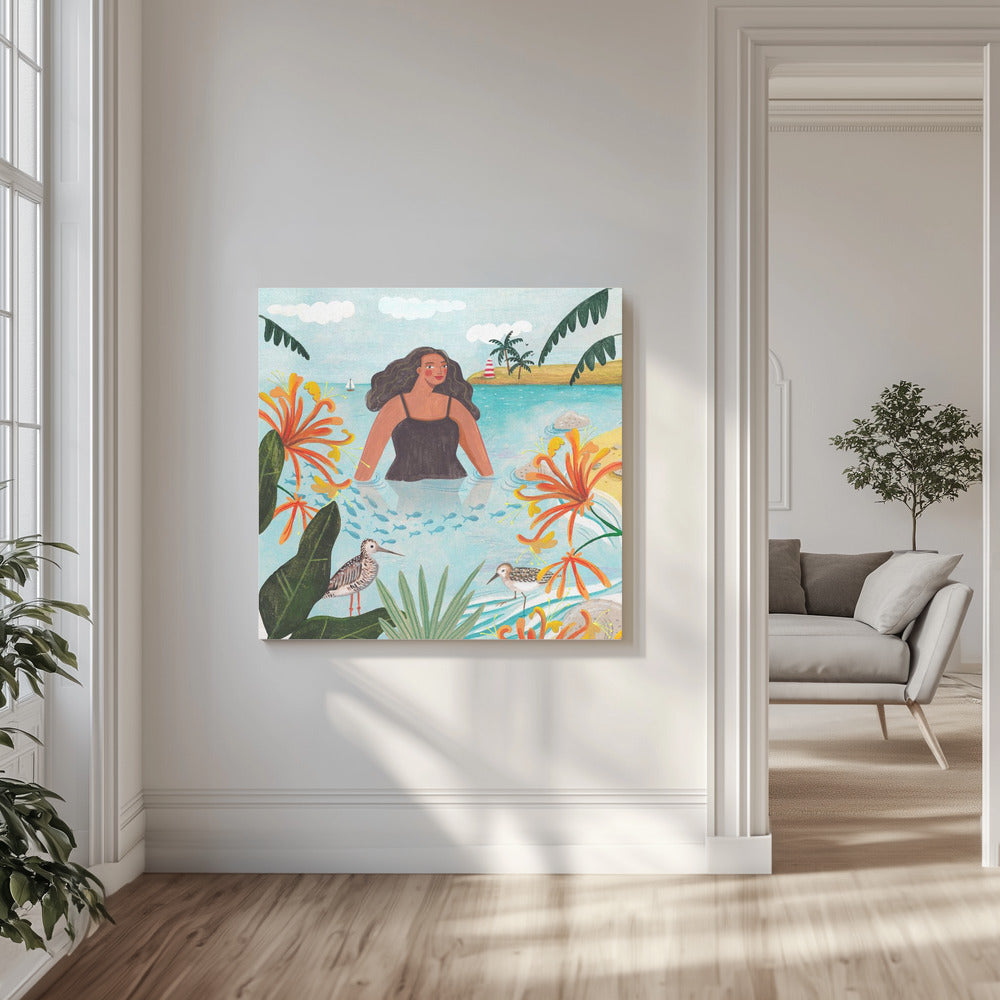 Vandring i havet | Canvas