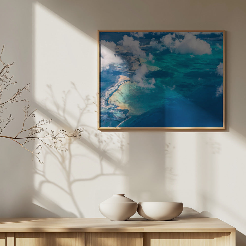 La spiaggia di sabbia incontra l'oceano | Poster - Stampe d’Arte