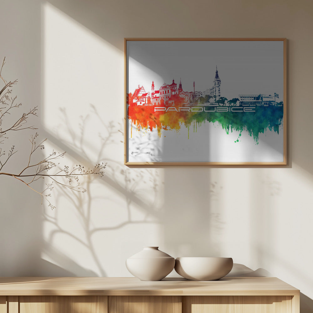 Pardubice Czechia Skyline City Art (4) | Poster