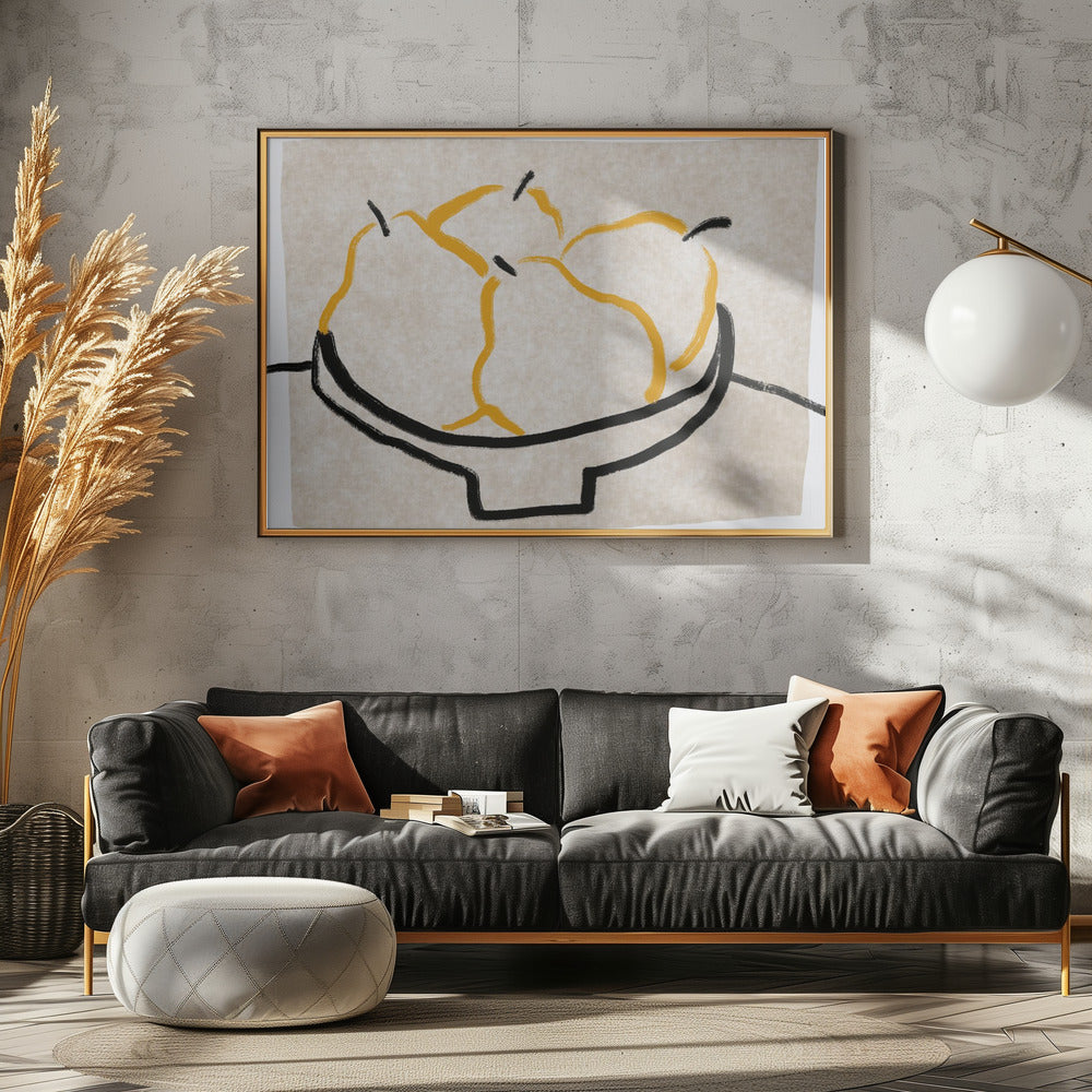 Pera en arte lineal | Posters - Impresiones de Arte
