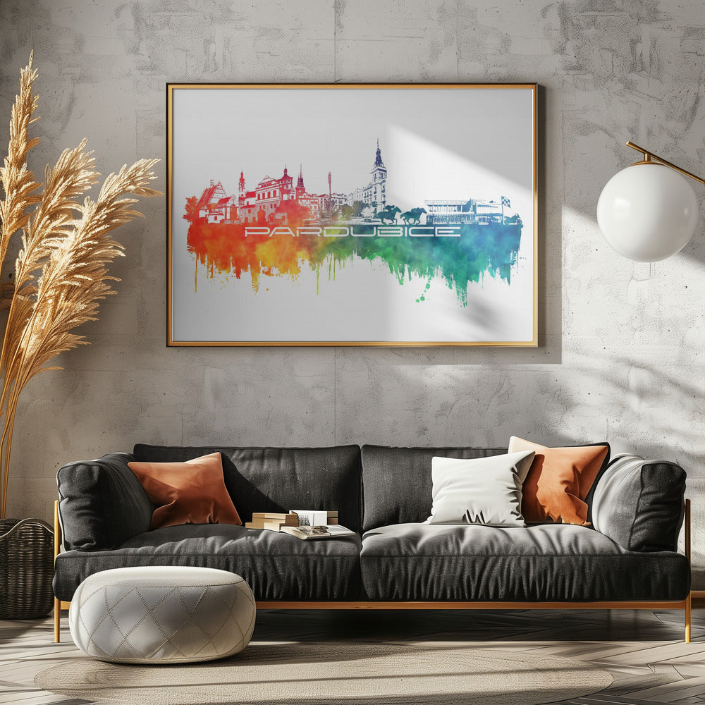 Pardubice Czechia Skyline City Art (4) | Poster