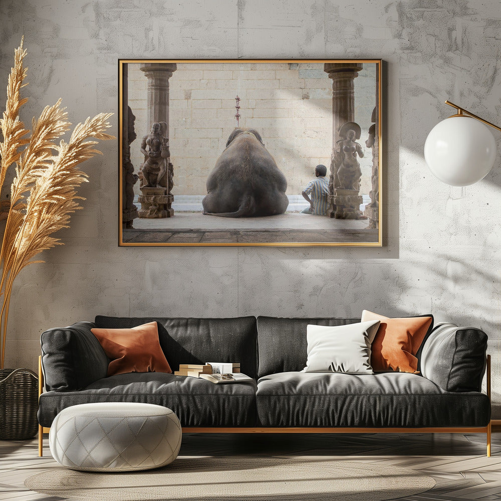 El elefante y su mahot | Posters - Impresiones de Arte