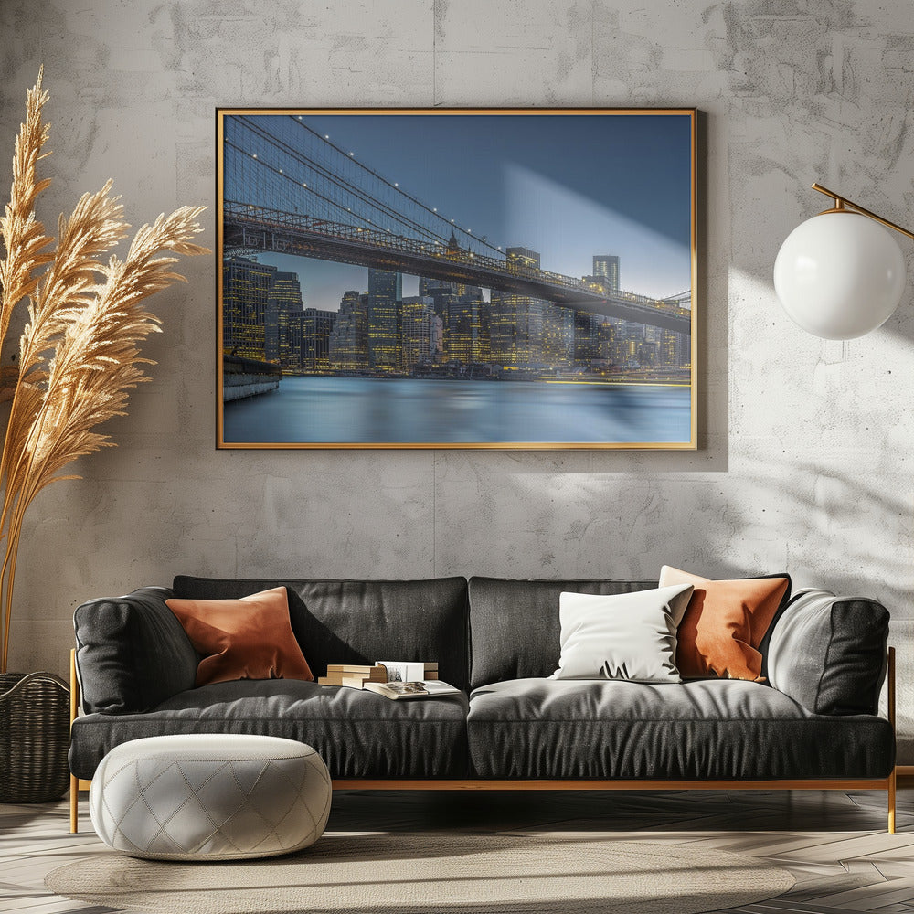 Nueva York – Hora azul sobre Manhattan | Posters - Impresiones de Arte