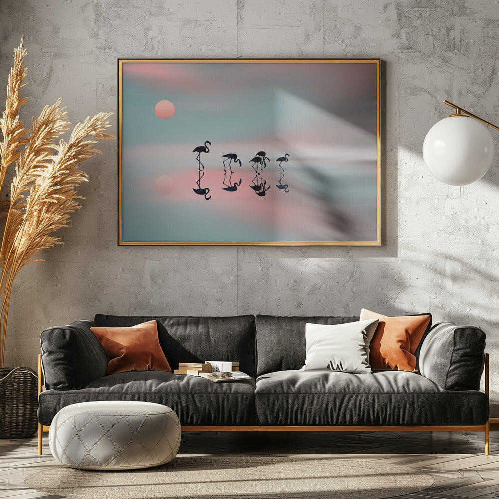 Familjen flamingos. | Poster