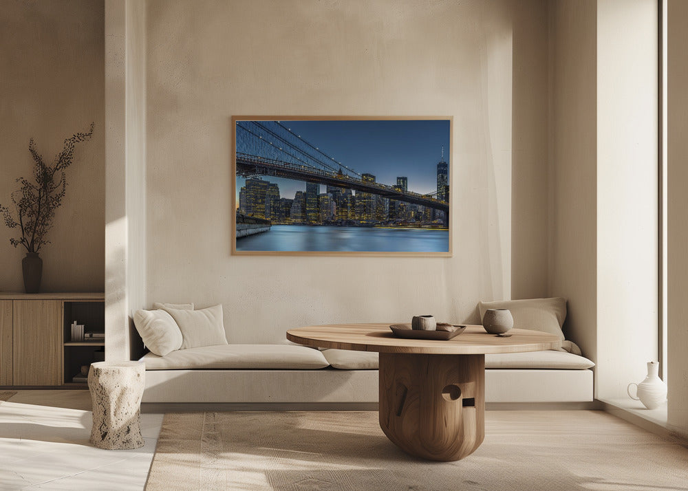 Nueva York – Hora azul sobre Manhattan | Posters - Impresiones de Arte