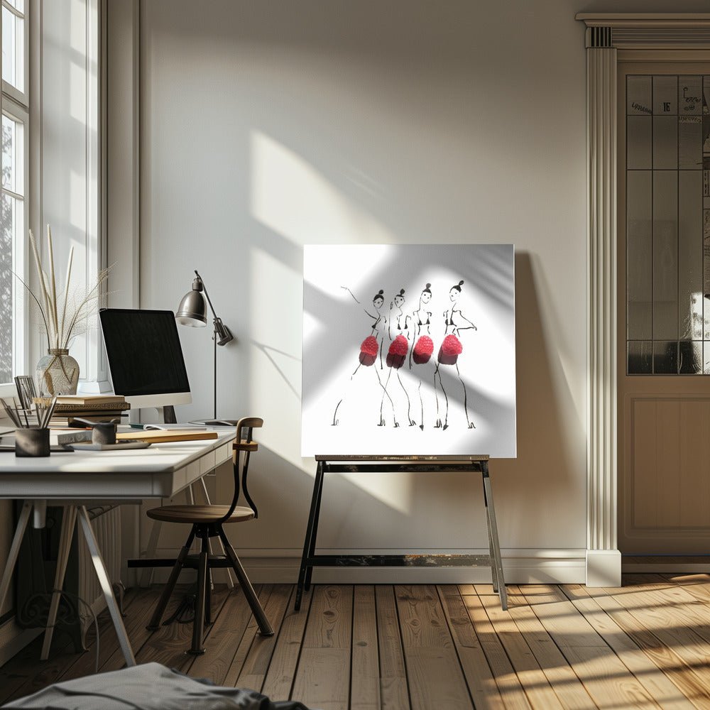 Raspberries On Parade | Canvas