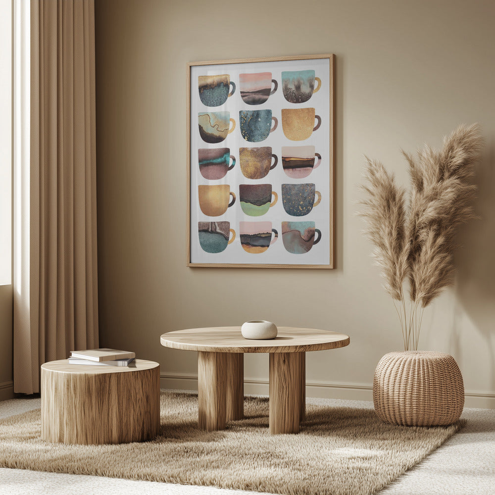 Jordnära kaffekoppar | Poster