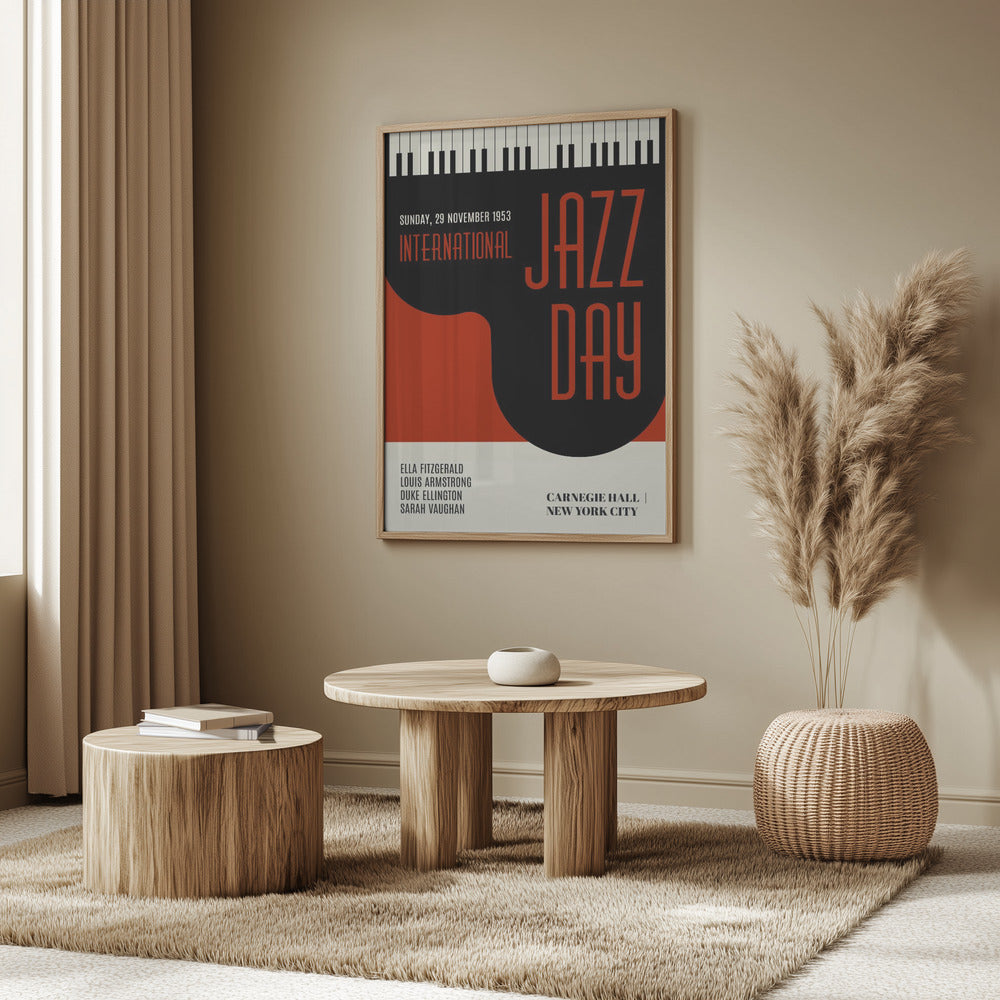 Jazzy Days Tummanpunainen | Julisteet - Taidevedokset