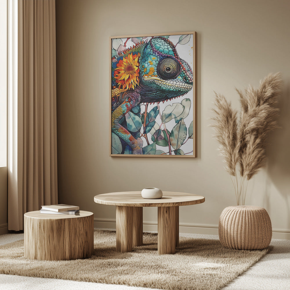 Chamäleon Aquarell Tierkunst 7 | Poster