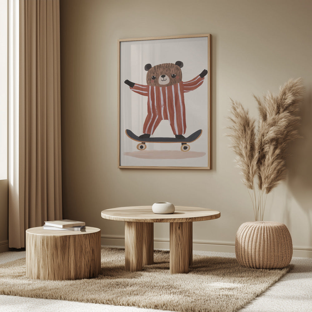 Skater Bear Joy | Poster