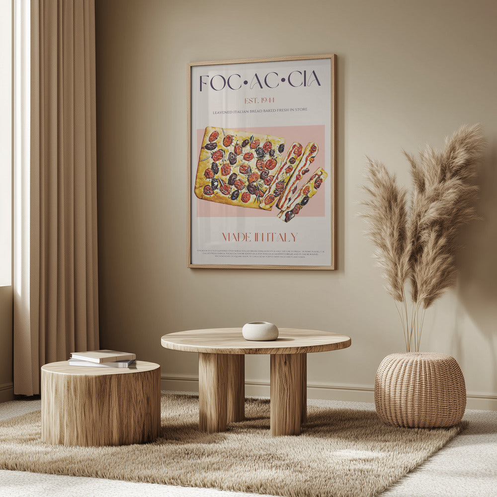 Italian Bread with Tomatoes and Olives | Poster