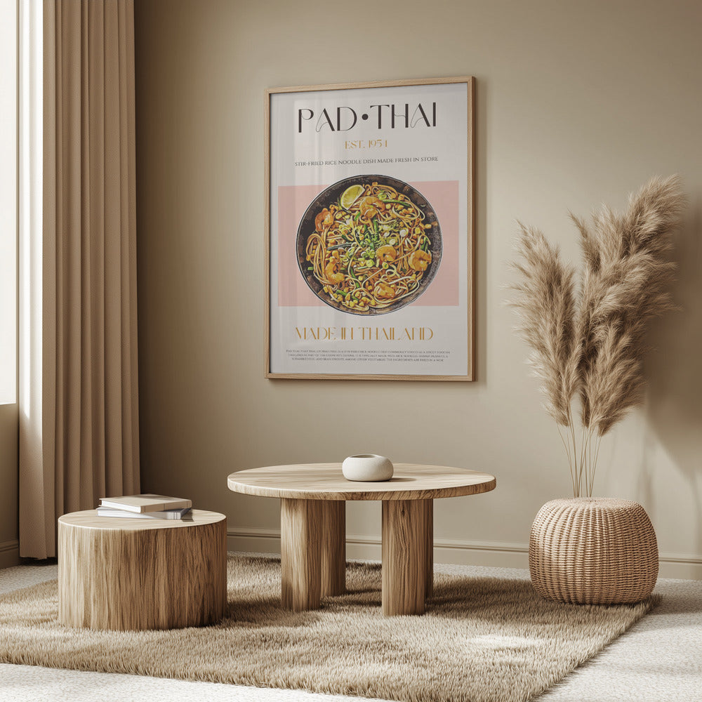 Elegant Illustration of Pad Thai | Poster