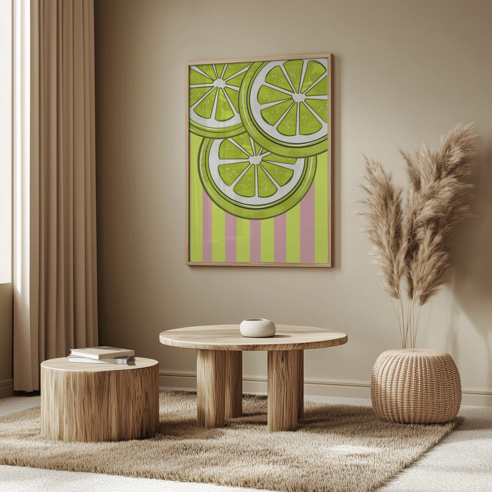 Lime På Pink | Plakater - Kunsttryk