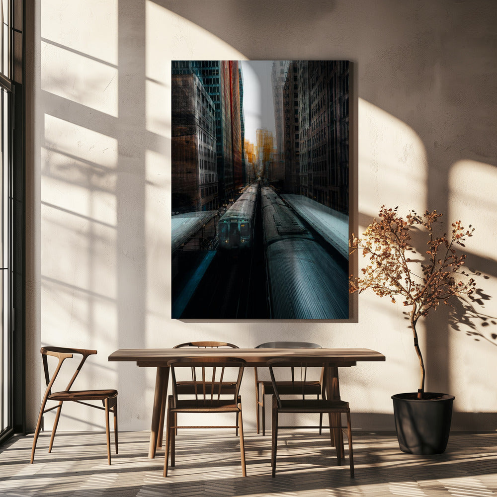 La gare de Chicago | Tableaux sur Toile