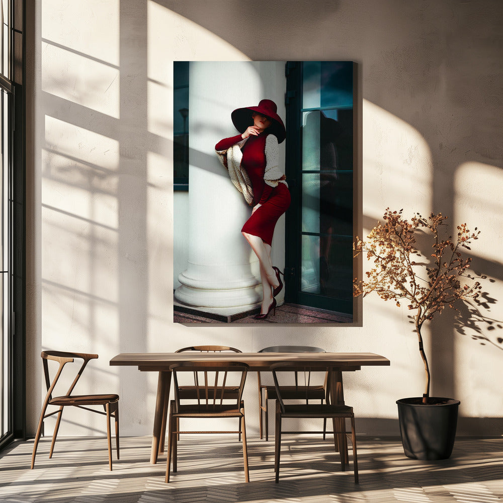 Elegance in Crimson | Canvas