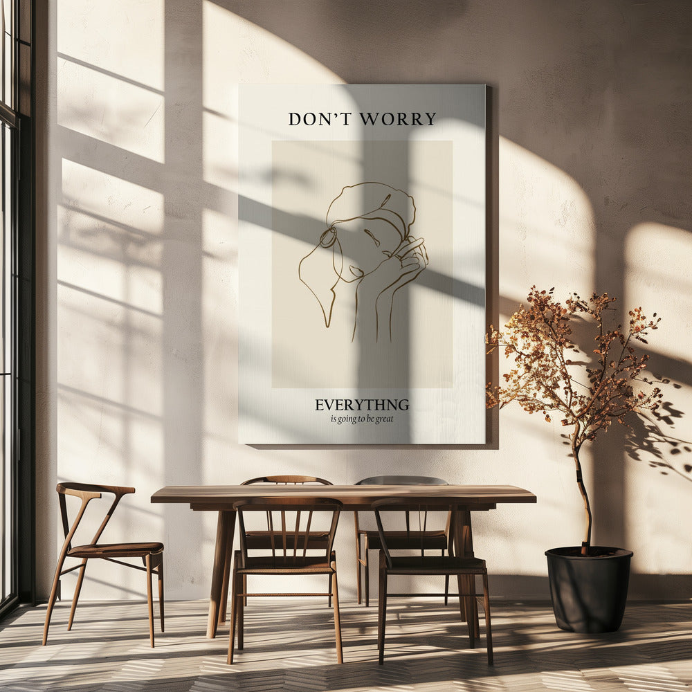 Modern line portrait | Canvas