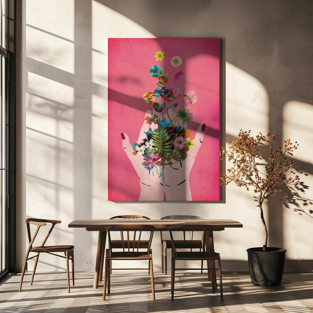 Fridas Hände (Pinke Version) | Leinwand-Bilder