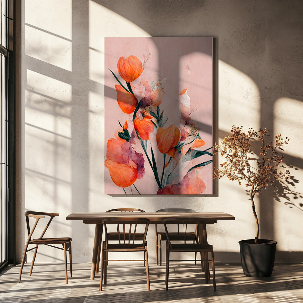 Orange tulipaner | Lærredsbilleder