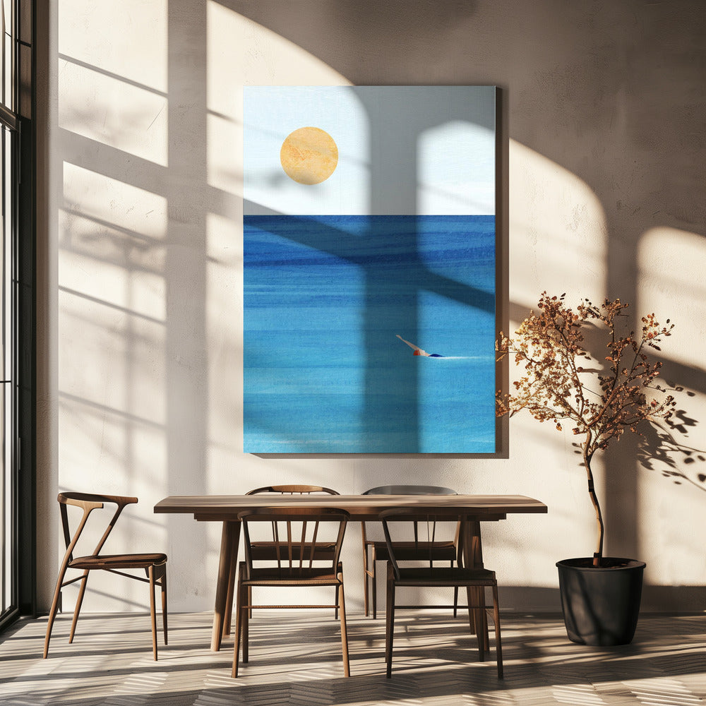 Schwimmen im Meer | Leinwand-Bilder