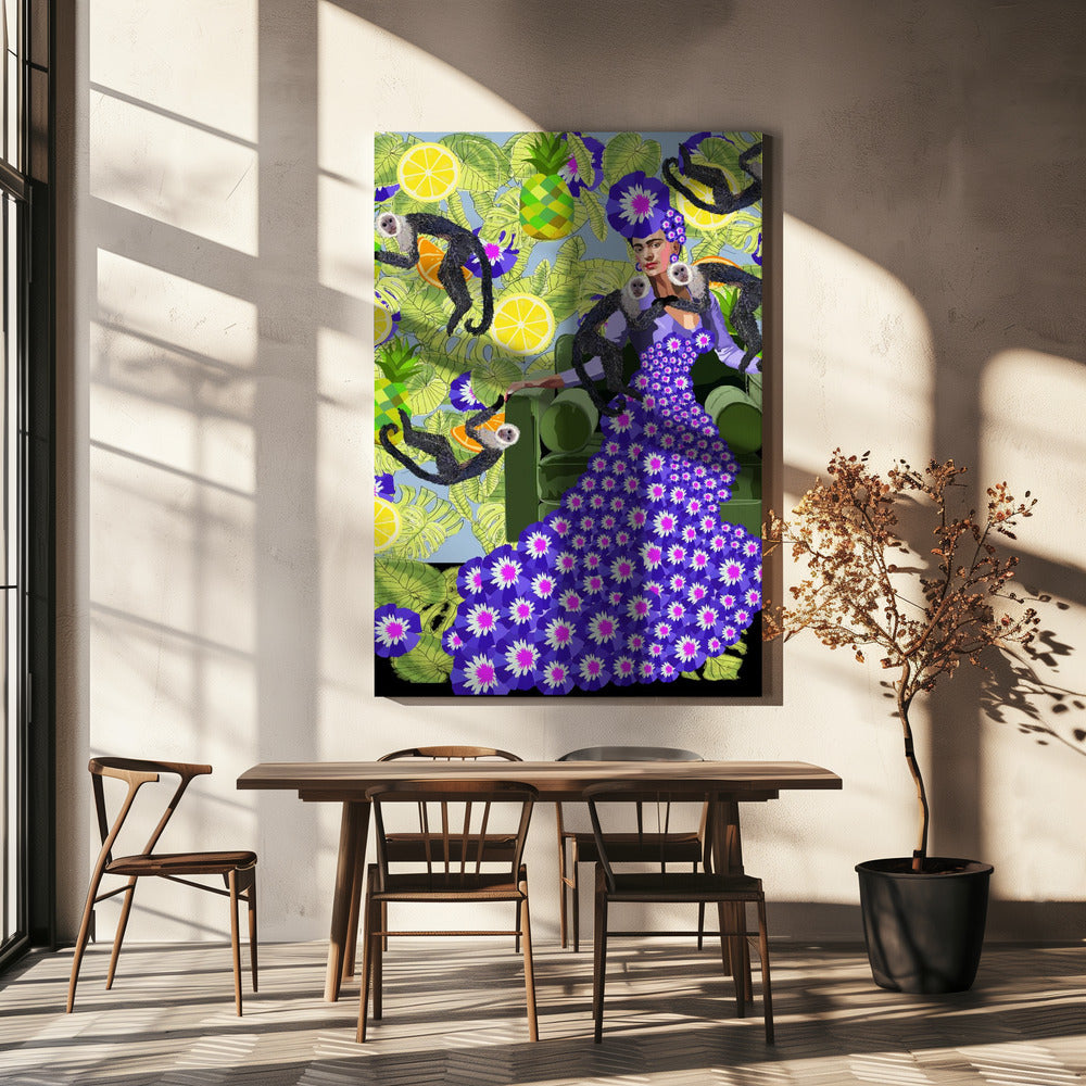 Frida in the Garden | Canvas