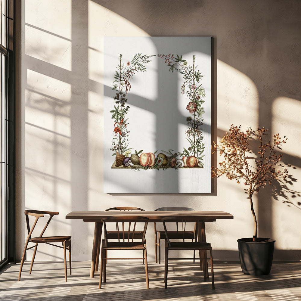 Cadre botanique dessiné à la main | Tableaux sur Toile