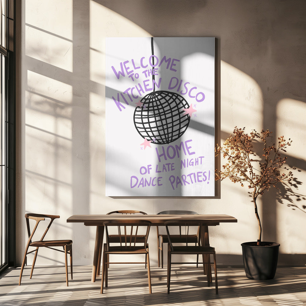 Køkken Disco Vibes | Lærredsbilleder