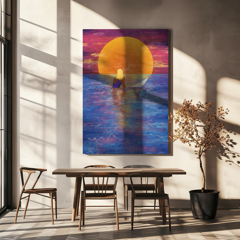 Fille surfeuse | Tableaux sur Toile