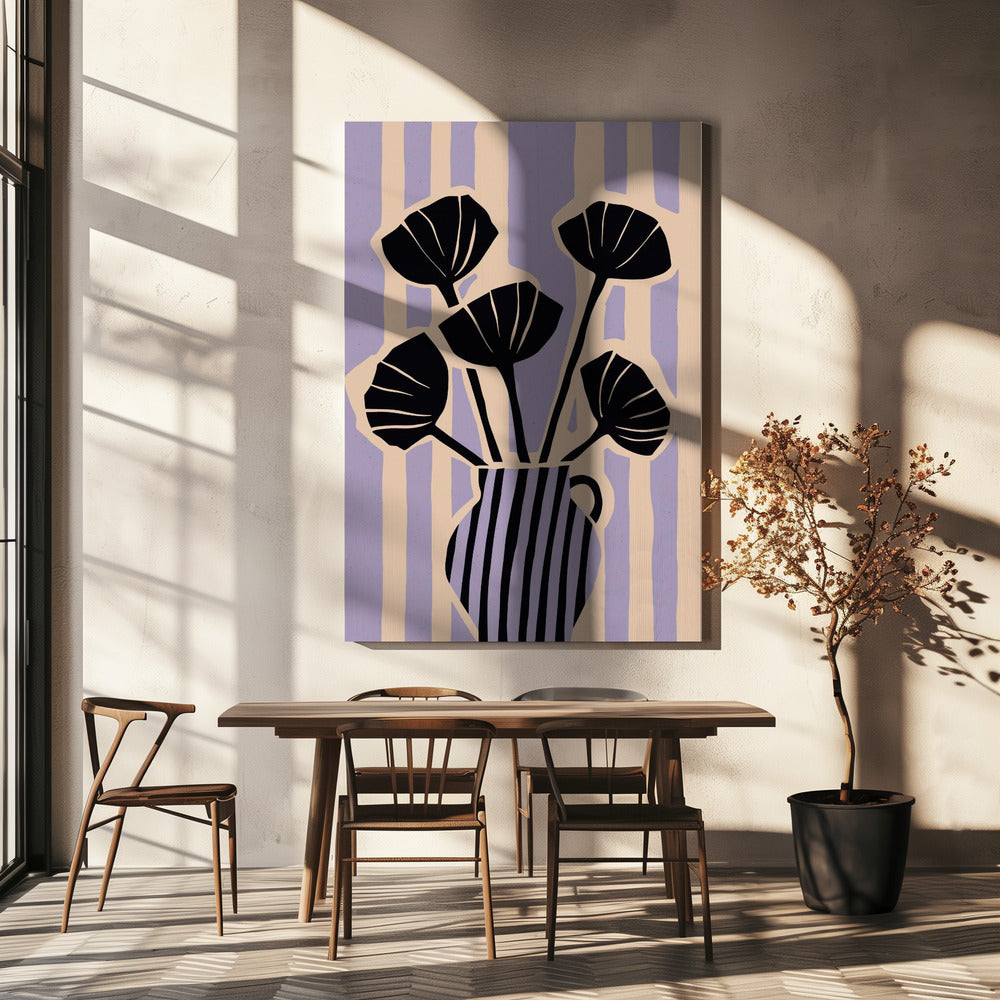 Striped Blossom Vase | Canvas