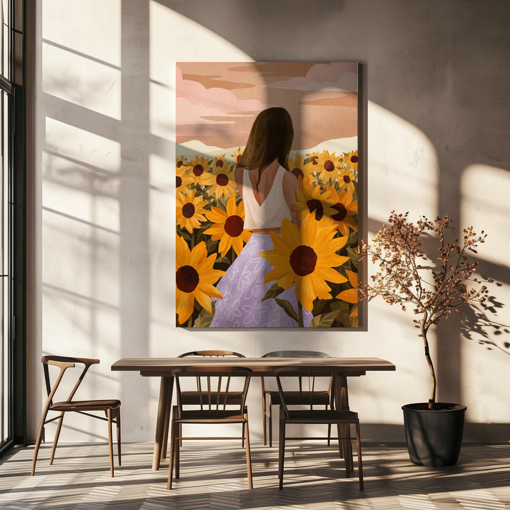 Serate di Girasoli | Stampe su Tela