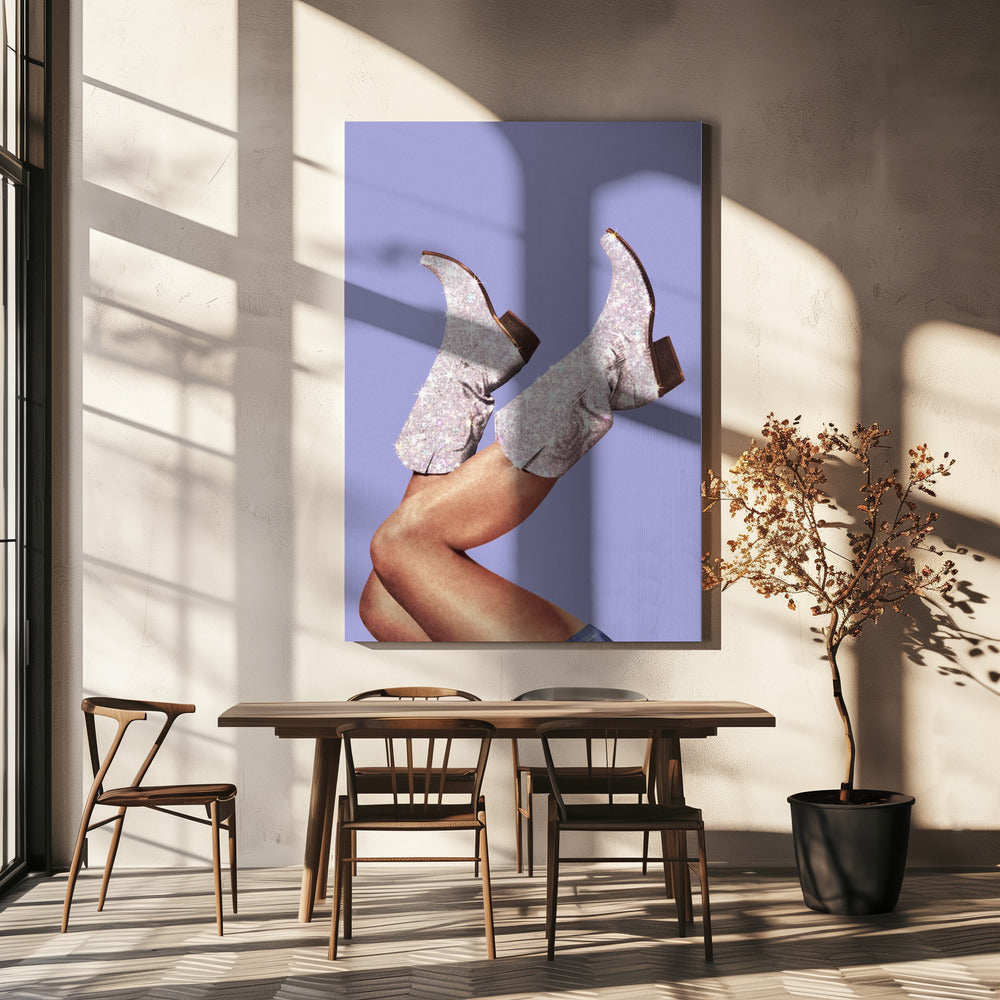 These Boots - Glitter Very Peri Periwinkle | Canvas