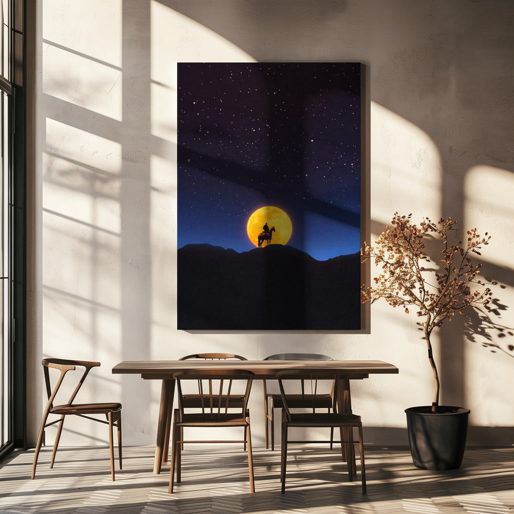 Ryttaren och månen | Canvas