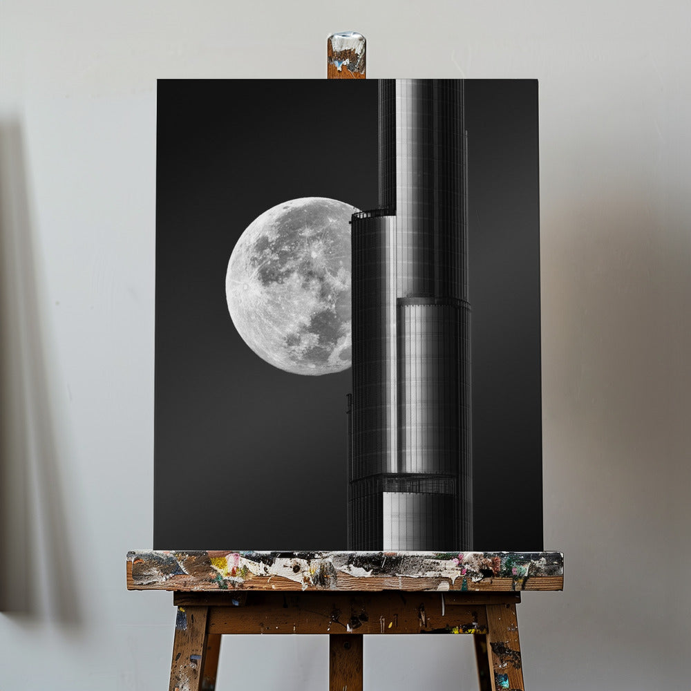 Superluna Burj Khalifa | Stampe su Tela