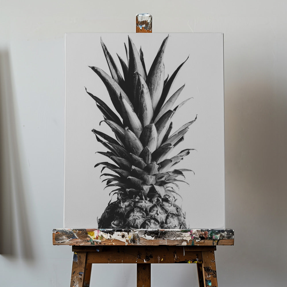 Ananas mustavalkoinen 02 | Canvastaulut