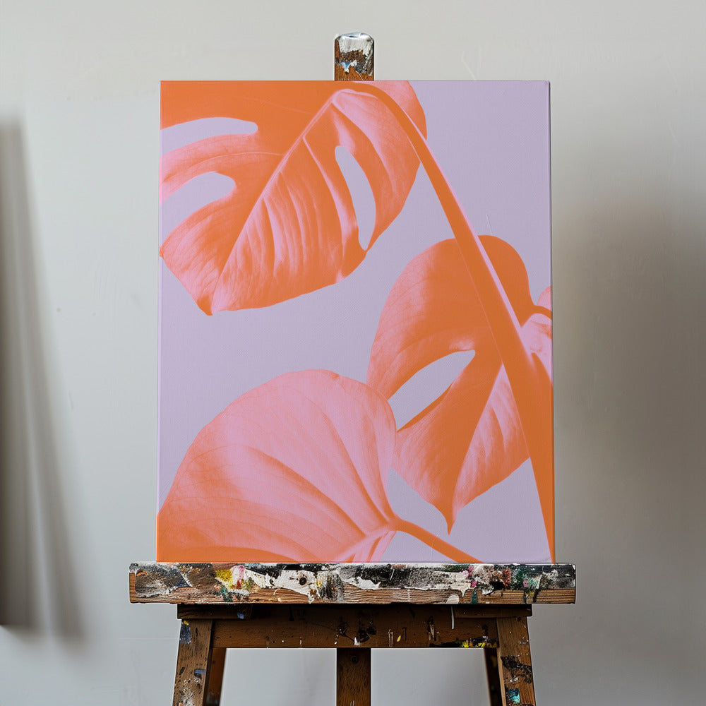 Monstera Paars 03 | Canvasprints