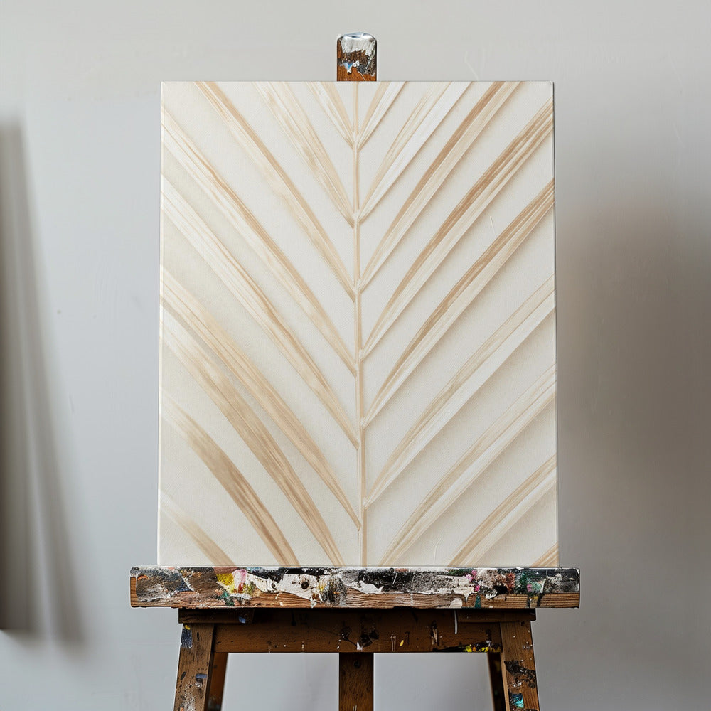 Feuille de palmier dorée | Tableaux sur Toile