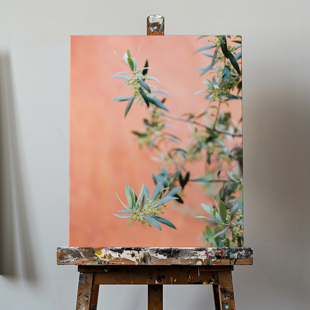 Green and coral | Canvas