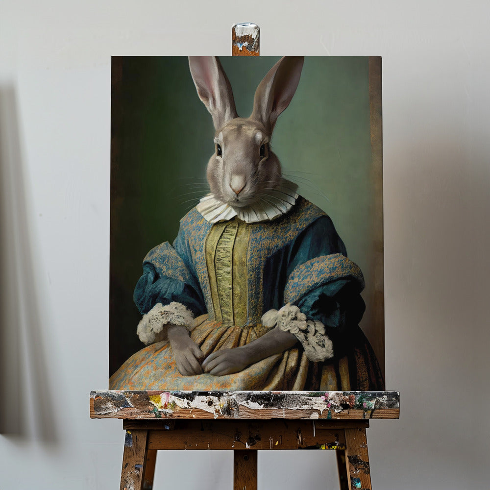 Regal Hare Portrait | Canvas