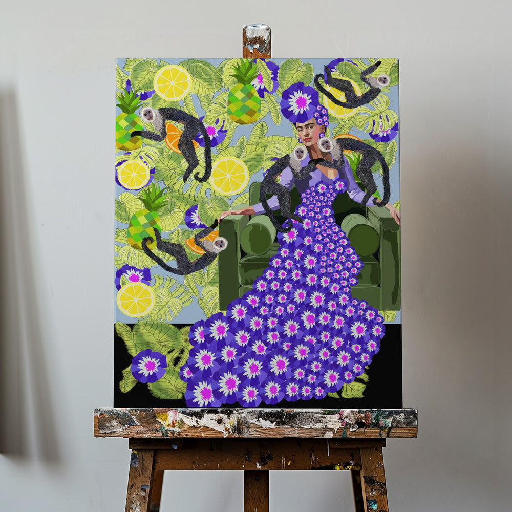 Frida in the Garden | Canvas