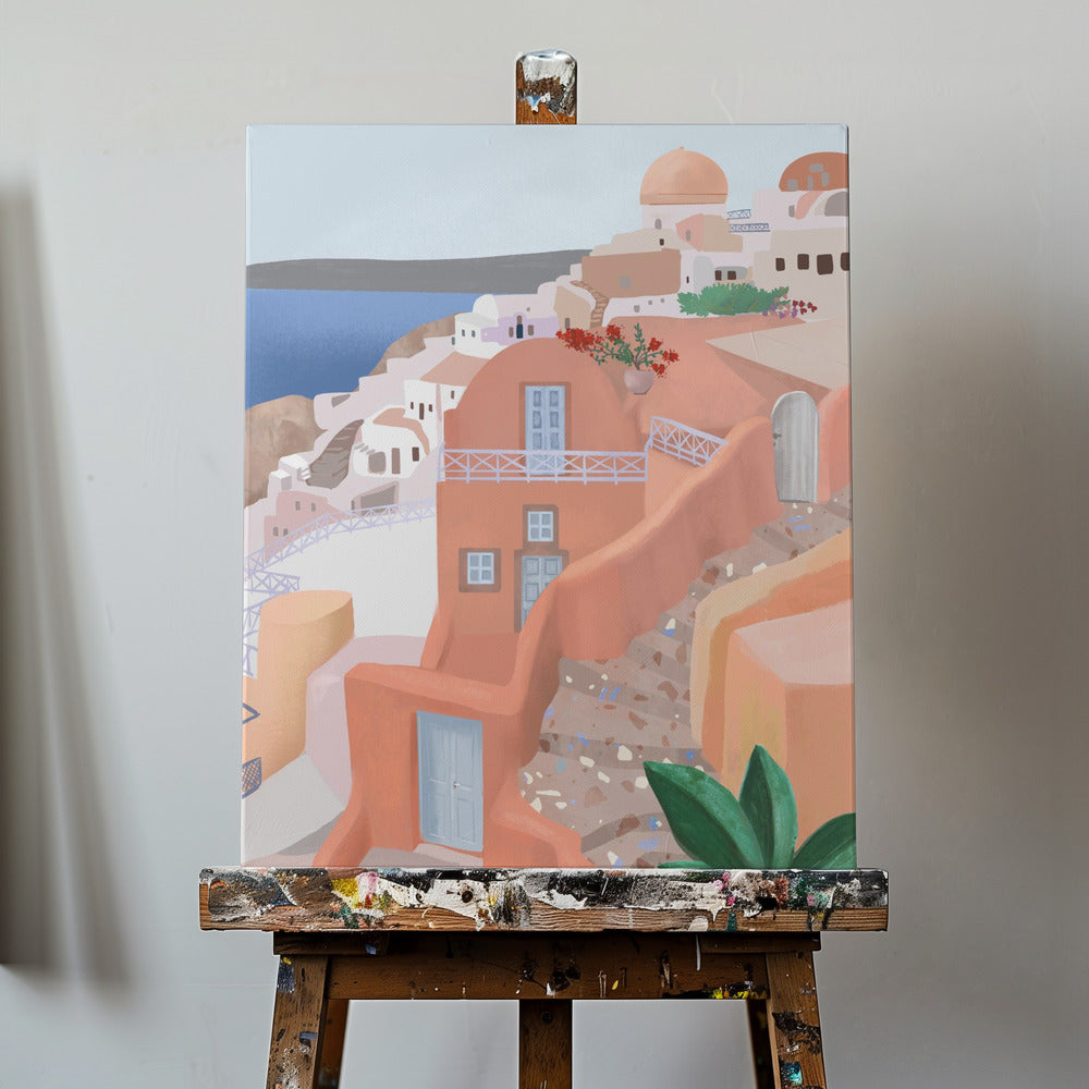 Santorini, Grækenland | Lærredsbilleder