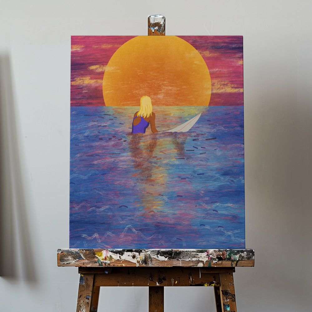 Fille surfeuse | Tableaux sur Toile